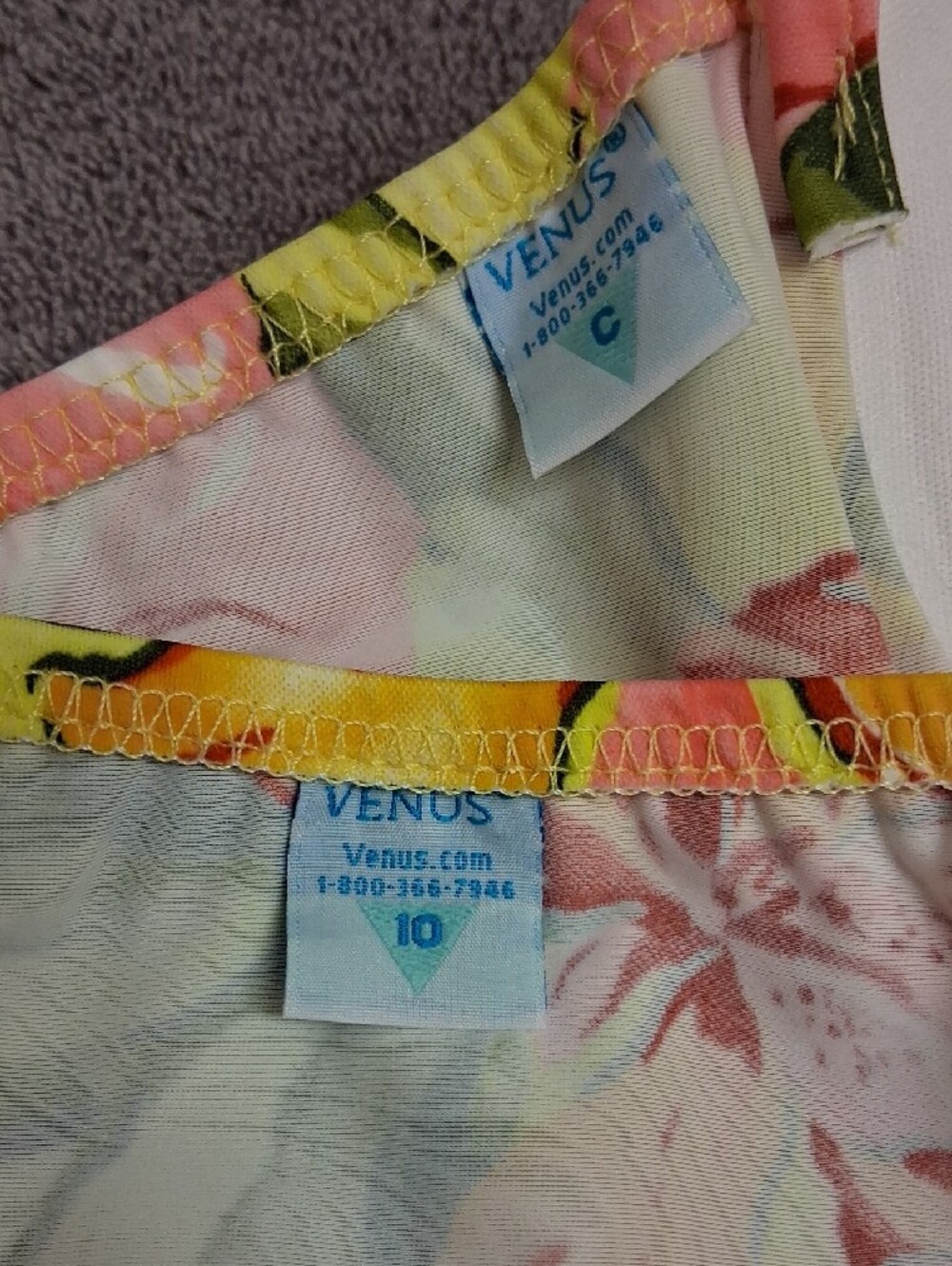 VENUS Floral Halter Bikini in Yellow, Pink and Green - Picture 4 of 4